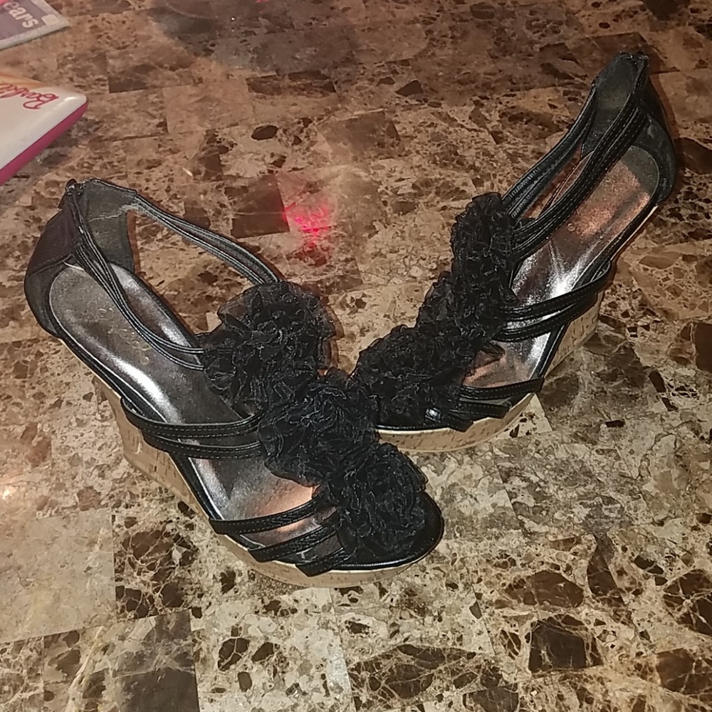 womens wedge dressy shoes